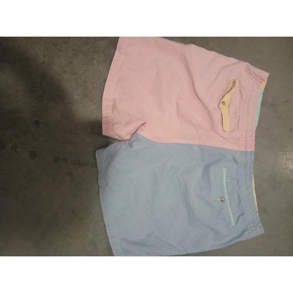 POLO RALPH LAUREN Prepster Chambray Oxford COLORBLOCK SHORTS Pastel Rainbow 38" - Picture 3 of 5